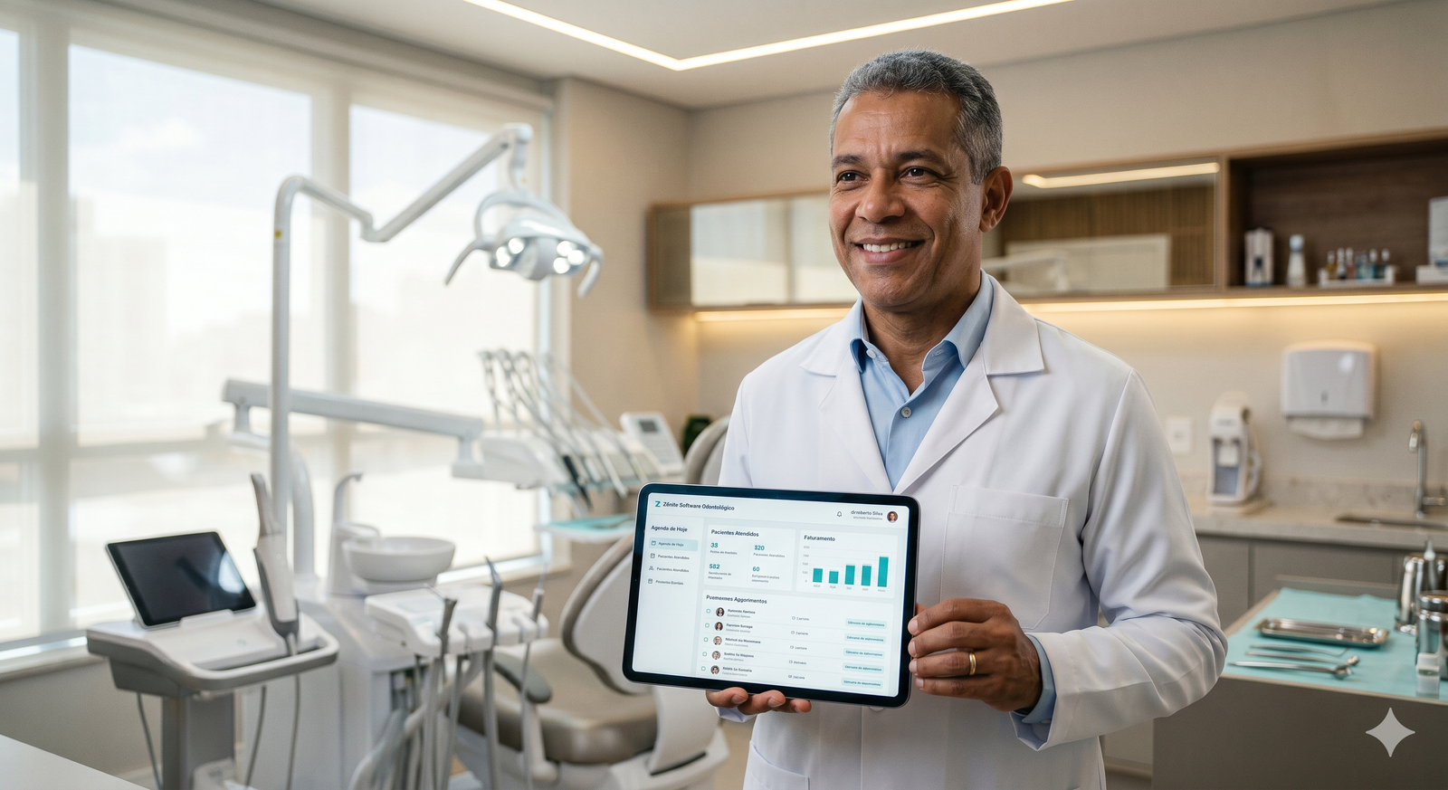 Dentista usando Sistema Zênite
